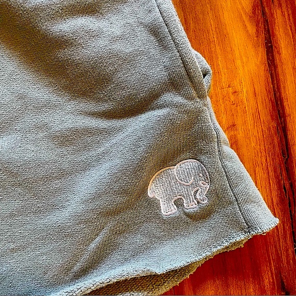 IVORY ELLA 🐘 100% ORGANIC COTTON GREEN ELEPHANT SWEAT PANT SHORTS Women’s XXL/18 - Picture 10 of 11